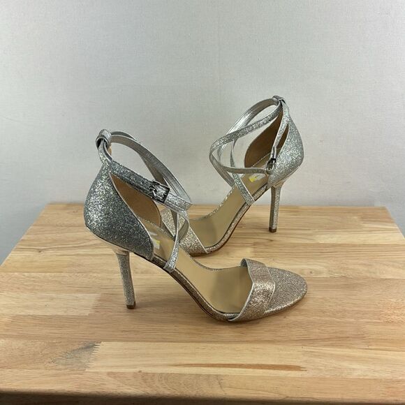 Michael Kors Astrid Stiletto Dress Heels- Two Tone Silver Pale Gold- Size 10M - Picture 4 of 8